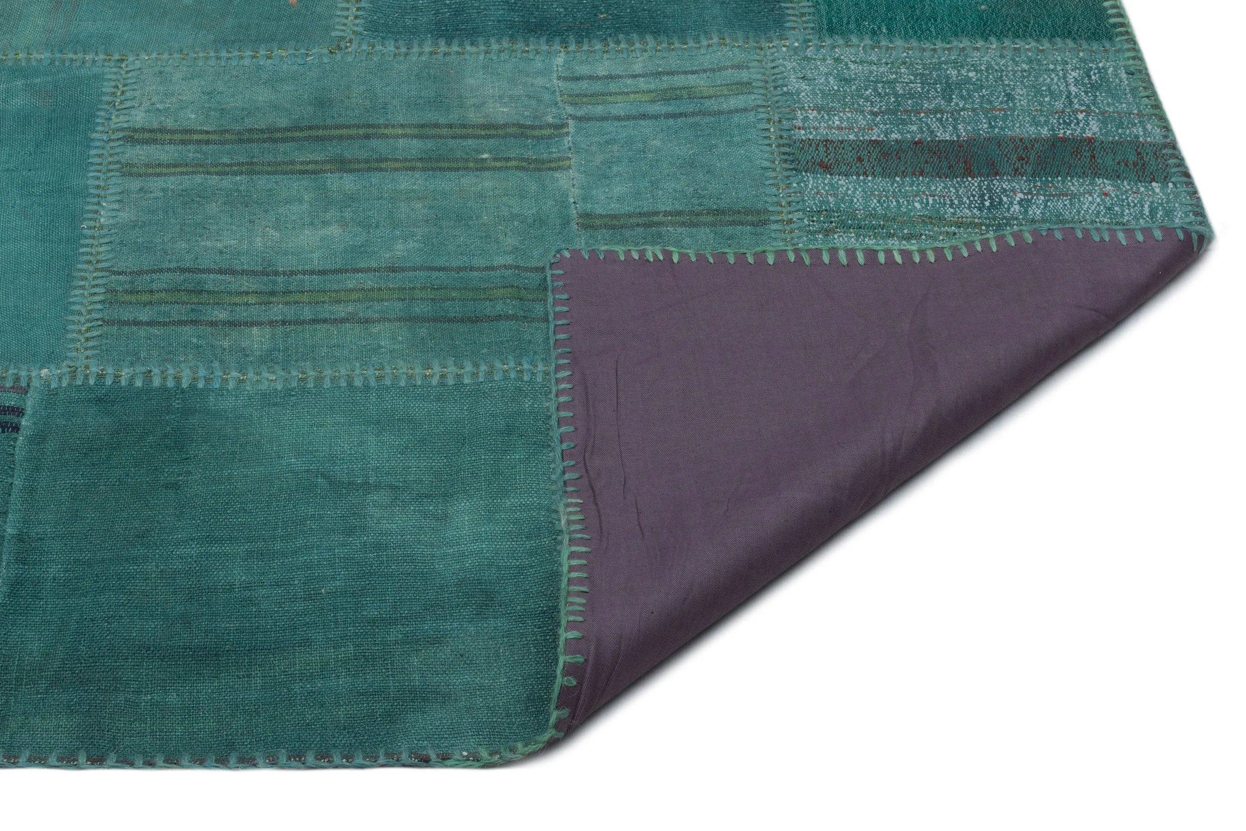 Mixed Over Dyed Kilim Patchwork Unique Rug 6'5'' x 9'10'' ft 195 x 300 cm