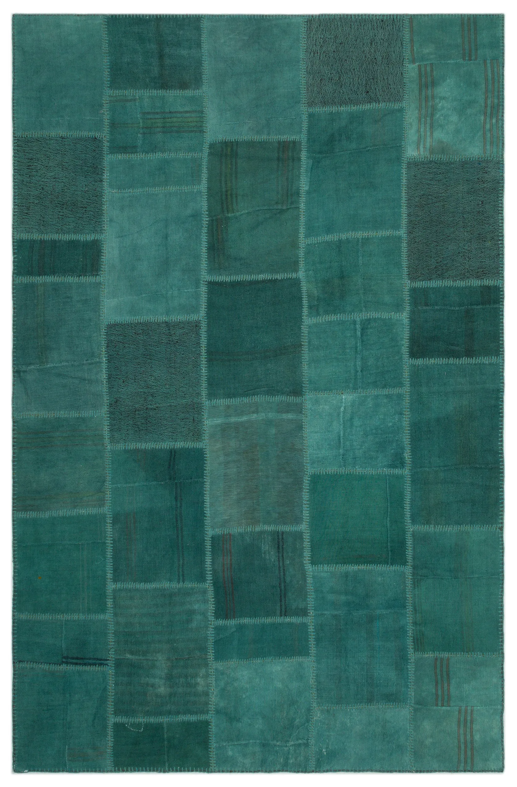 Mixed Over Dyed Kilim Patchwork Unique Rug 6'5'' x 9'10'' ft 196 x 300 cm