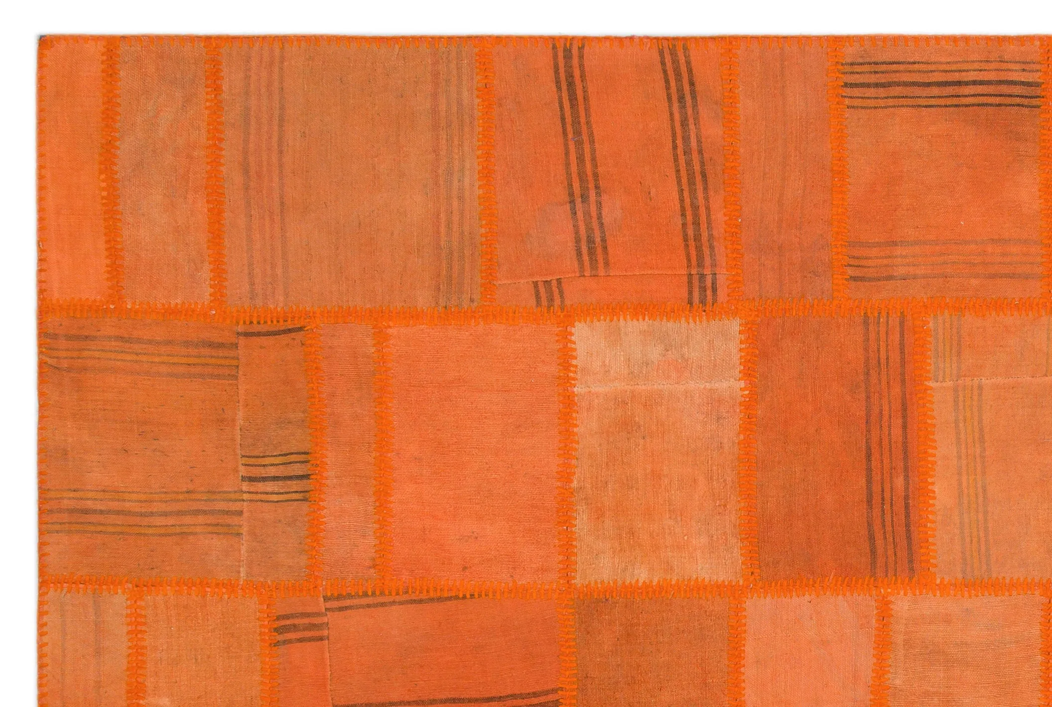 Mixed Over Dyed Kilim Patchwork Unique Rug 6'5'' x 9'7'' ft 195 x 292 cm