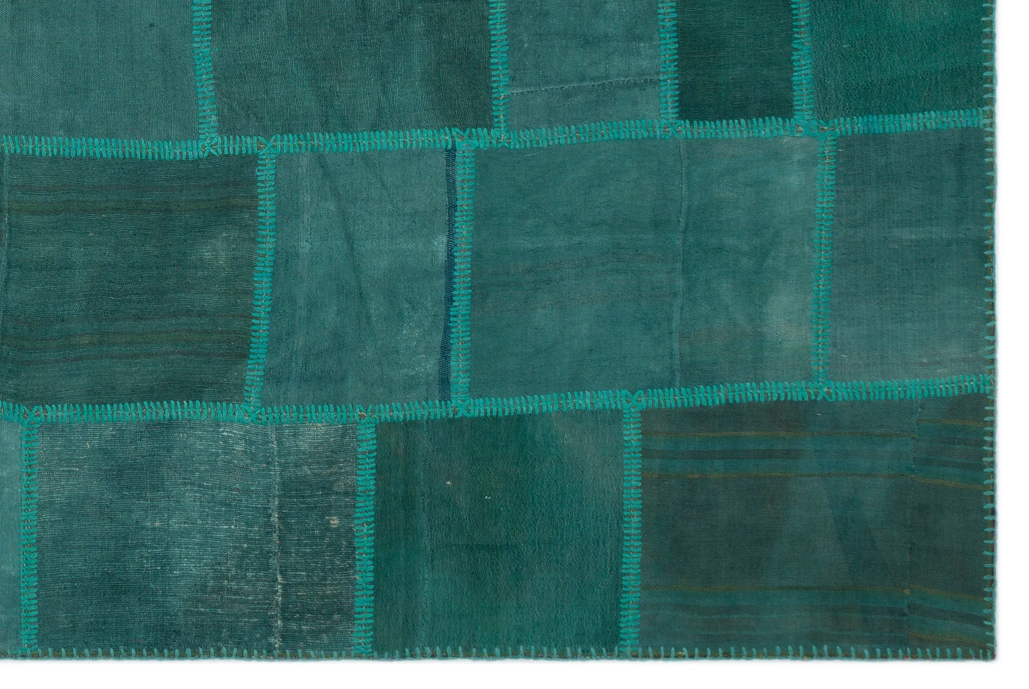 Mixed Over Dyed Kilim Patchwork Unique Rug 6'5'' x 9'7'' ft 195 x 292 cm