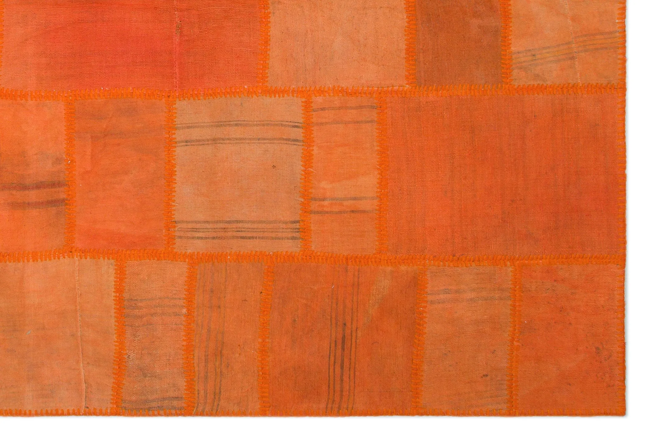 Mixed Over Dyed Kilim Patchwork Unique Rug 6'5'' x 9'7'' ft 195 x 292 cm