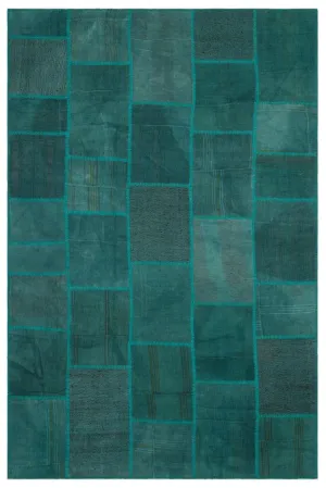 Mixed Over Dyed Kilim Patchwork Unique Rug 6'6'' x 9'10'' ft 199 x 300 cm