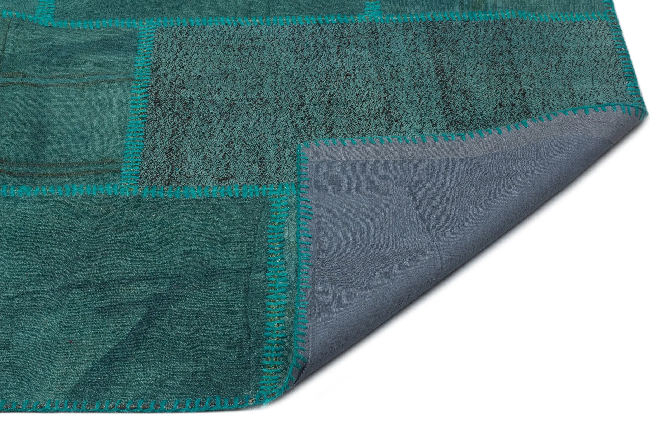 Mixed Over Dyed Kilim Patchwork Unique Rug 6'6'' x 9'10'' ft 199 x 300 cm