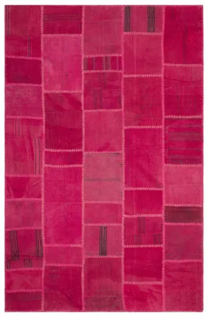 Mixed Over Dyed Kilim Patchwork Unique Rug 6'6'' x 9'11'' ft 197 x 302 cm