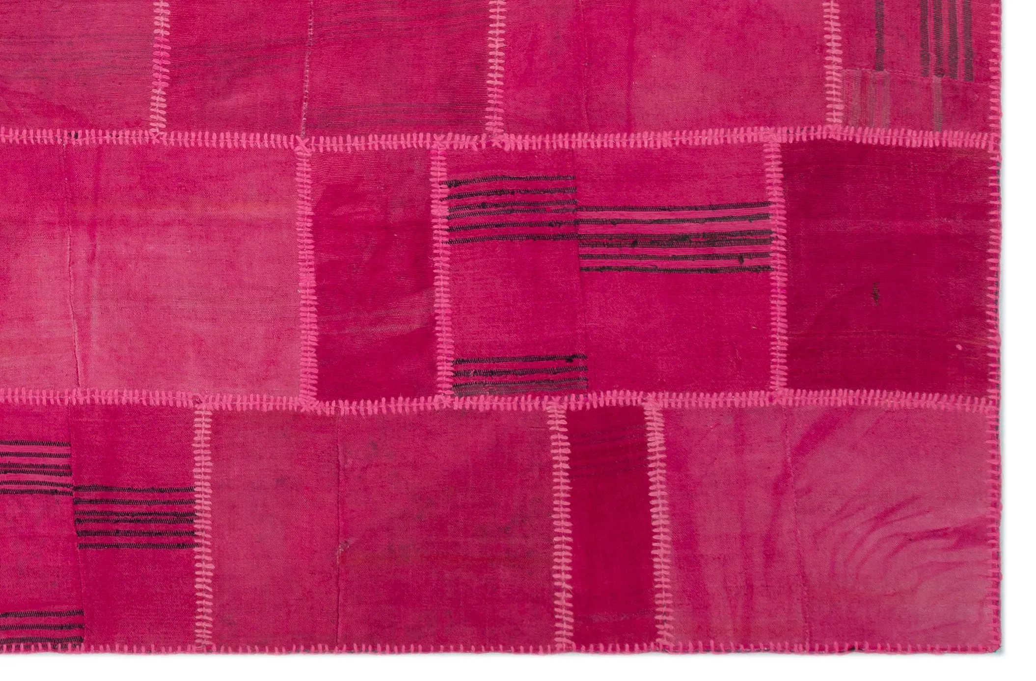 Mixed Over Dyed Kilim Patchwork Unique Rug 6'6'' x 9'12'' ft 198 x 304 cm