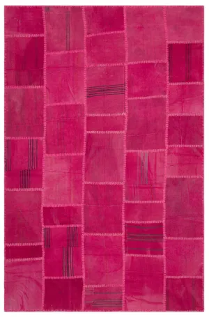 Mixed Over Dyed Kilim Patchwork Unique Rug 6'6'' x 9'12'' ft 198 x 304 cm