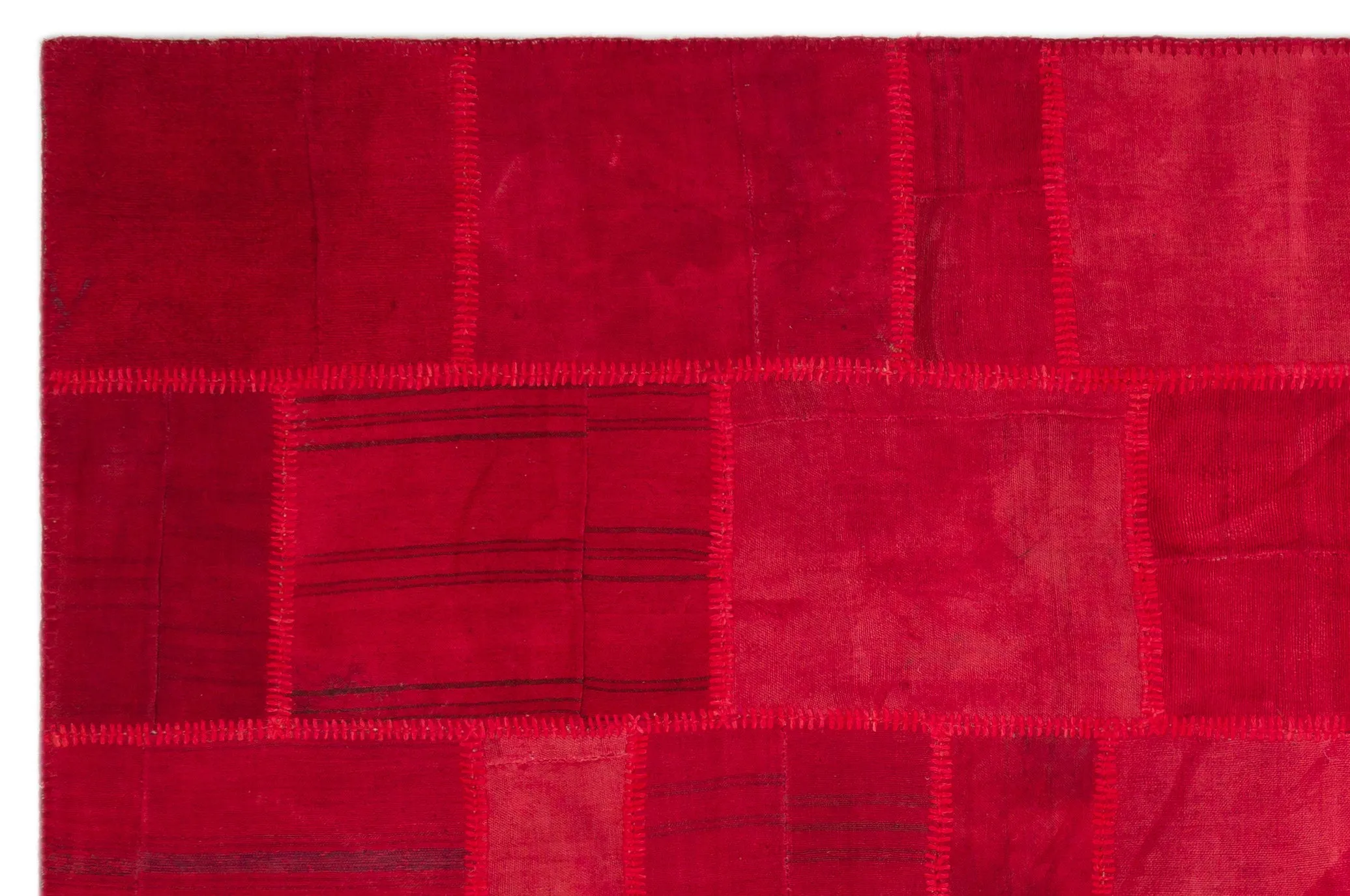 Mixed Over Dyed Kilim Patchwork Unique Rug 6'6'' x 9'9'' ft 199 x 298 cm
