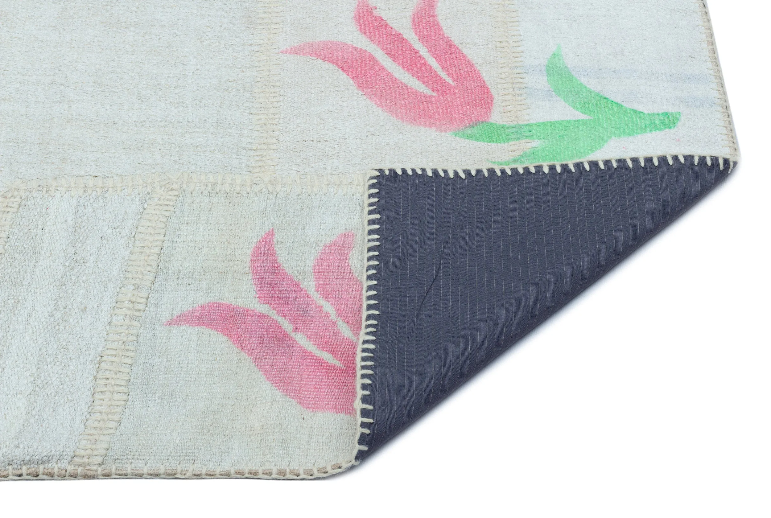 Mixed Over Dyed Rug | Flower Design Rug | Turkish Rug | Hand Weaving Rug  | Bedroom Rug | Wool Rug | Vintage Rug | Tumbled Rug  | Naturel Rug | Boho Rug I  5'1'' x 7'6'' ft 155 x 228 cm