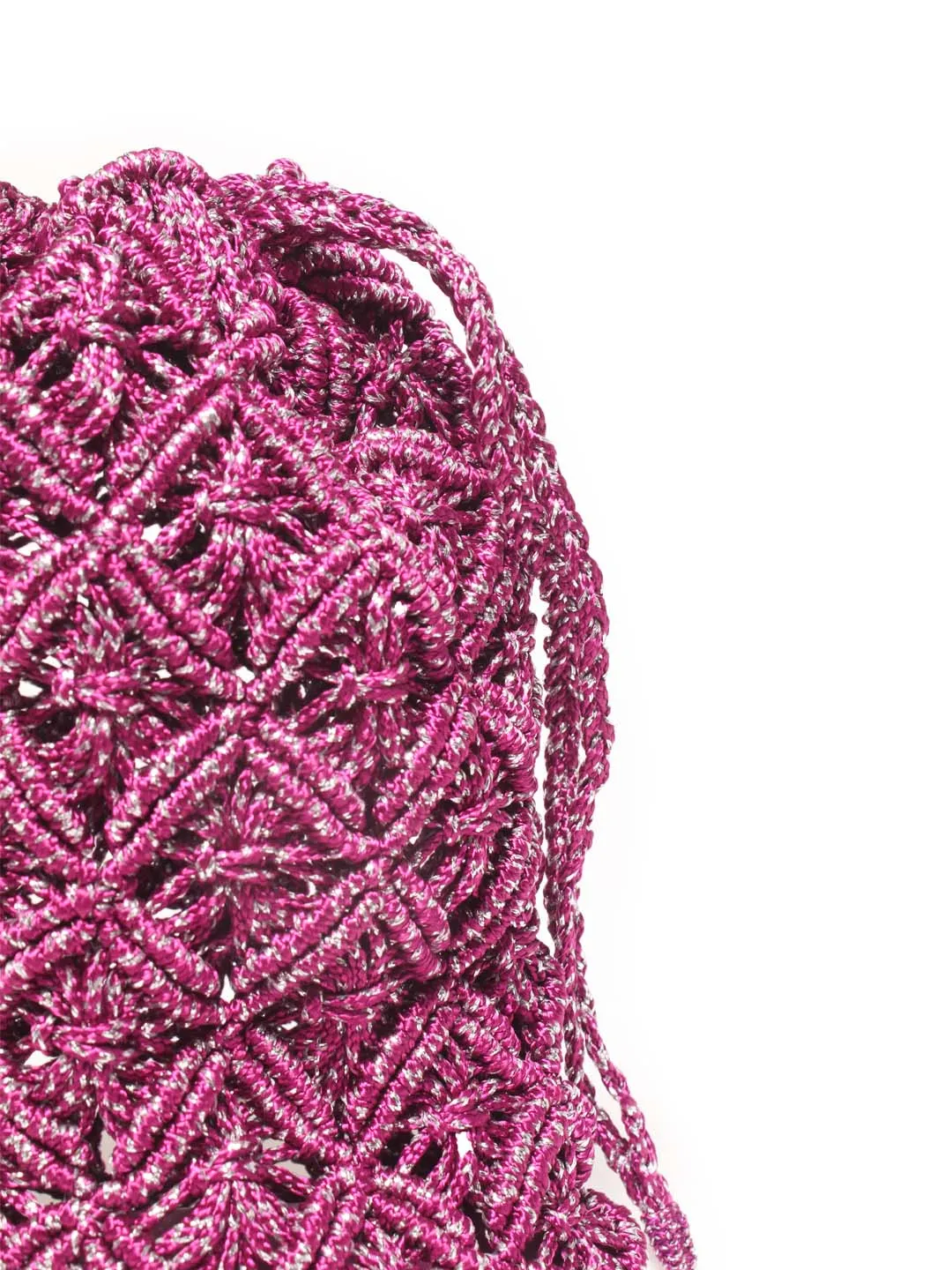 Moroccan macramé mini pouch