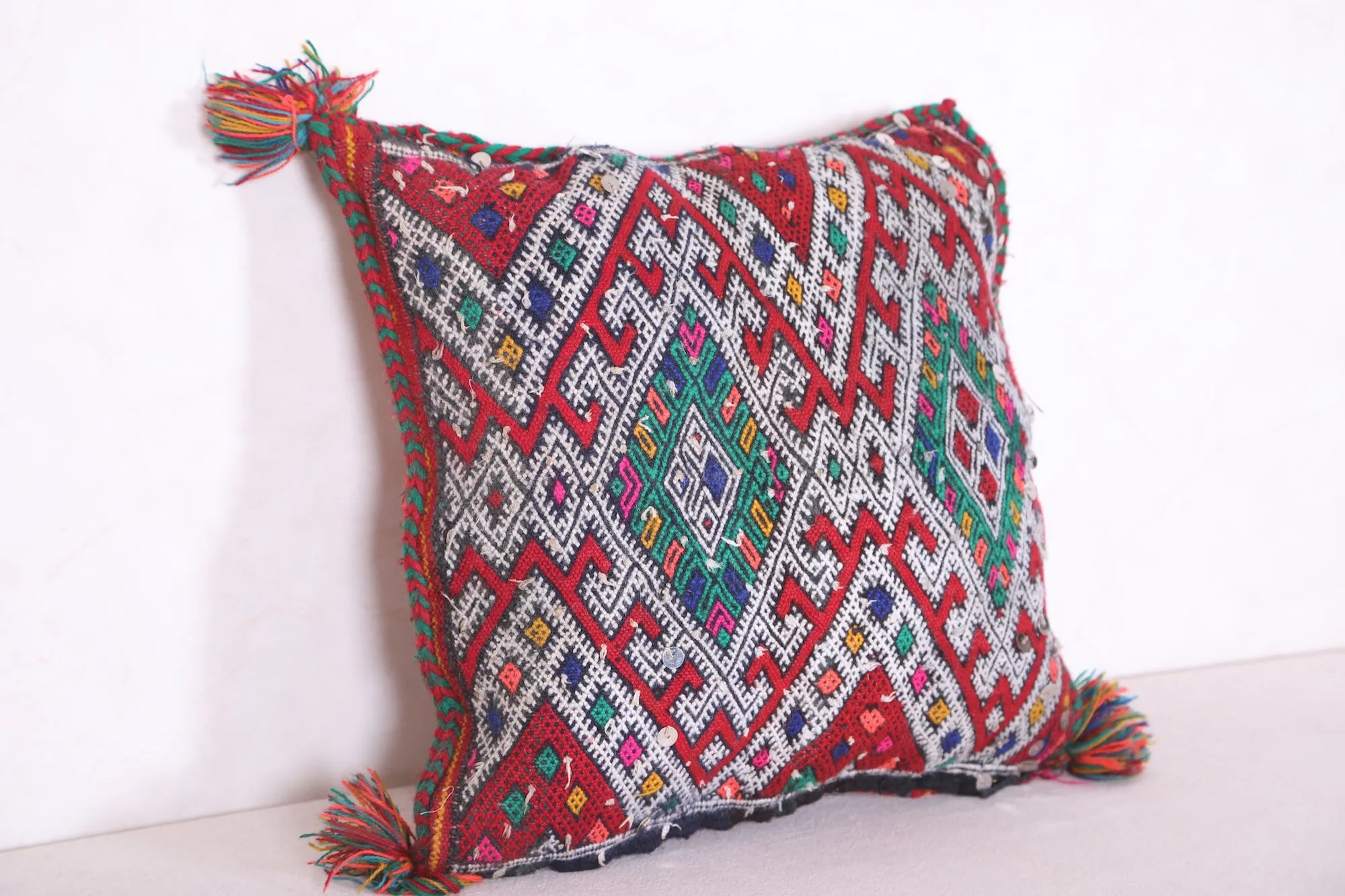 Moroccan pillow 15.7 INCHES X 15.7 INCHES