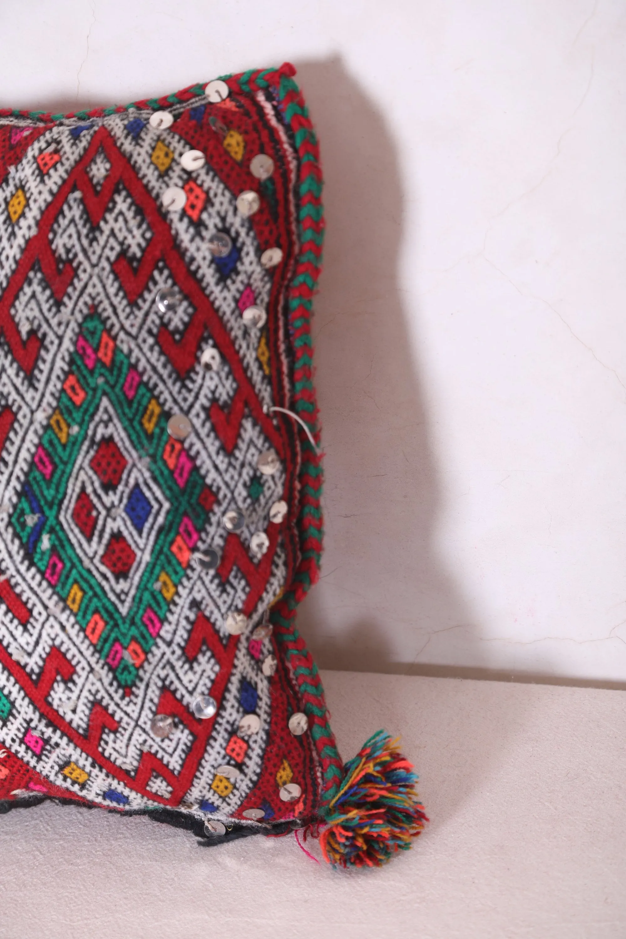 Moroccan pillow 15.7 INCHES X 15.7 INCHES