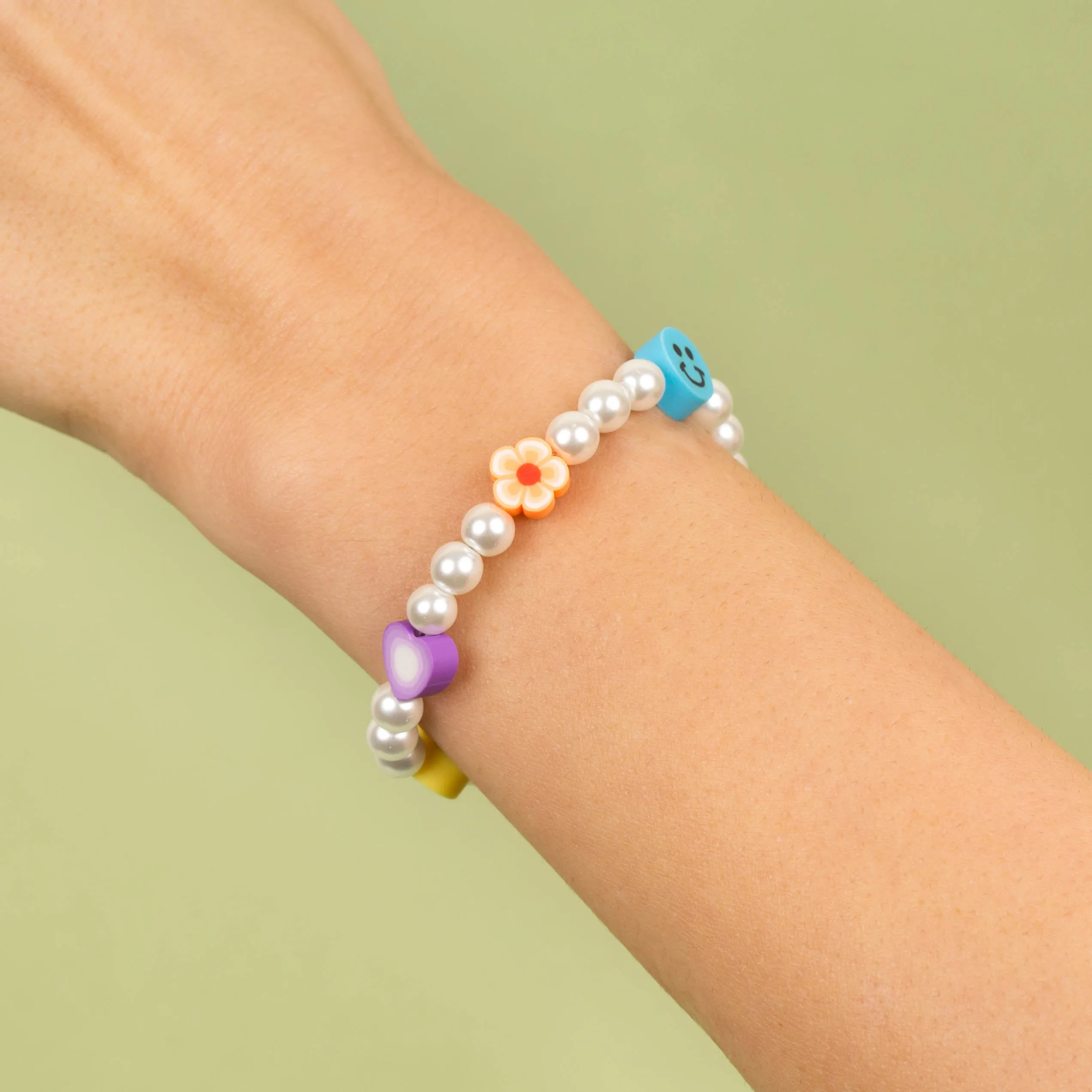 Multi Charm Pearl Bracelet