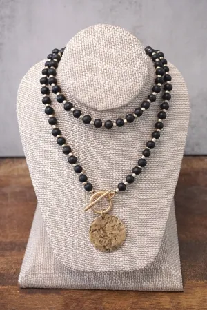 Multi Strand Wooden Bead Necklace