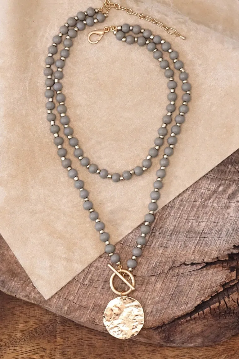 Multi Strand Wooden Bead Necklace