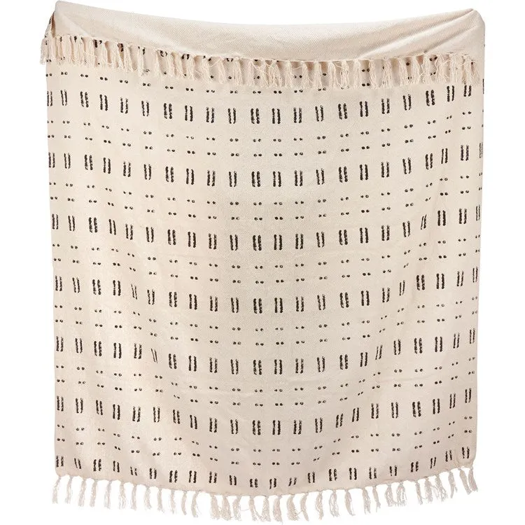 Natural Boho Throw Blanket