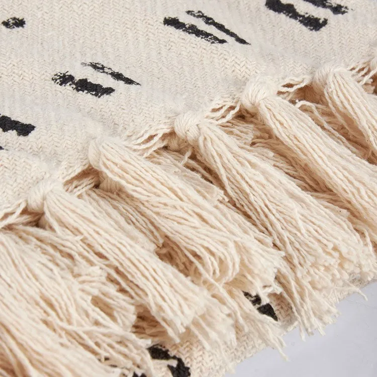 Natural Boho Throw Blanket