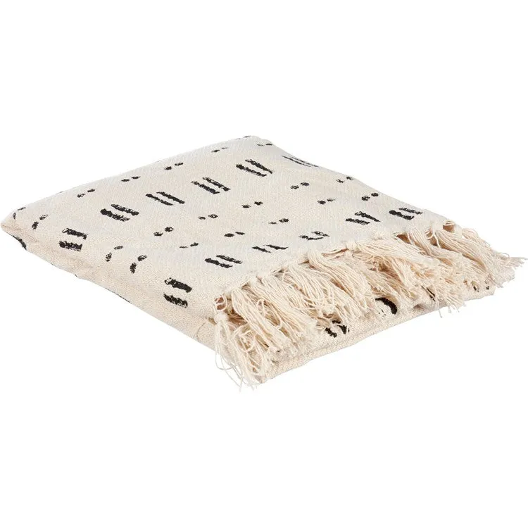Natural Boho Throw Blanket