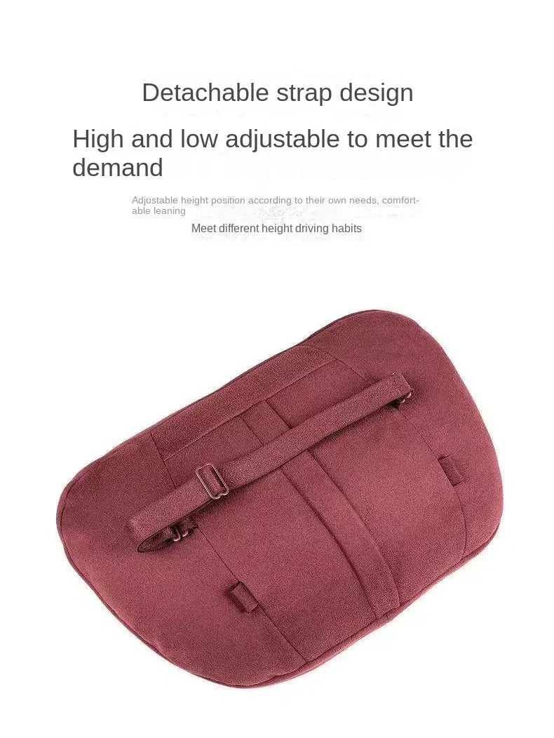 Natural Fiber Car Headrest Neck Pillow & Waist Cushion - Suitable for Car