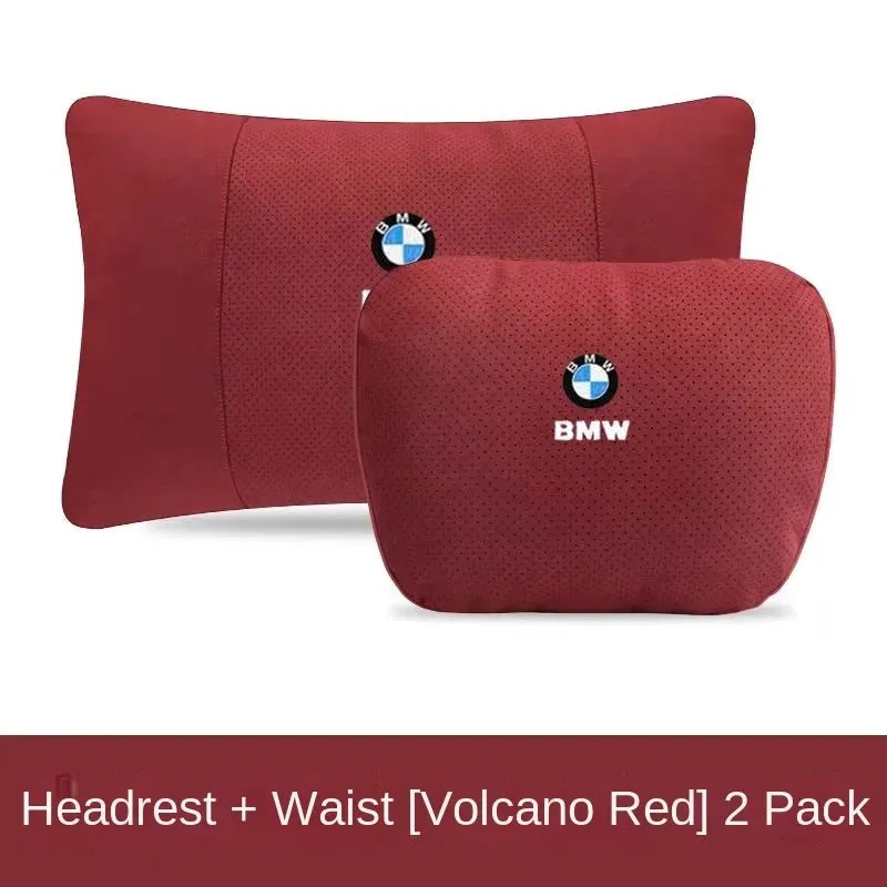 Natural Fiber Car Headrest Neck Pillow & Waist Cushion - Suitable for Car
