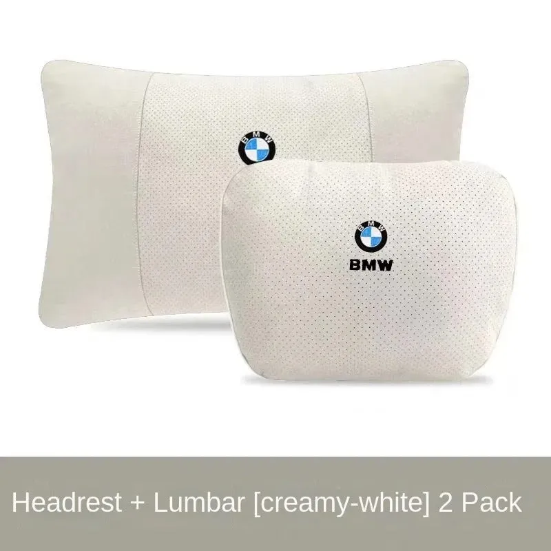 Natural Fiber Car Headrest Neck Pillow & Waist Cushion - Suitable for Car