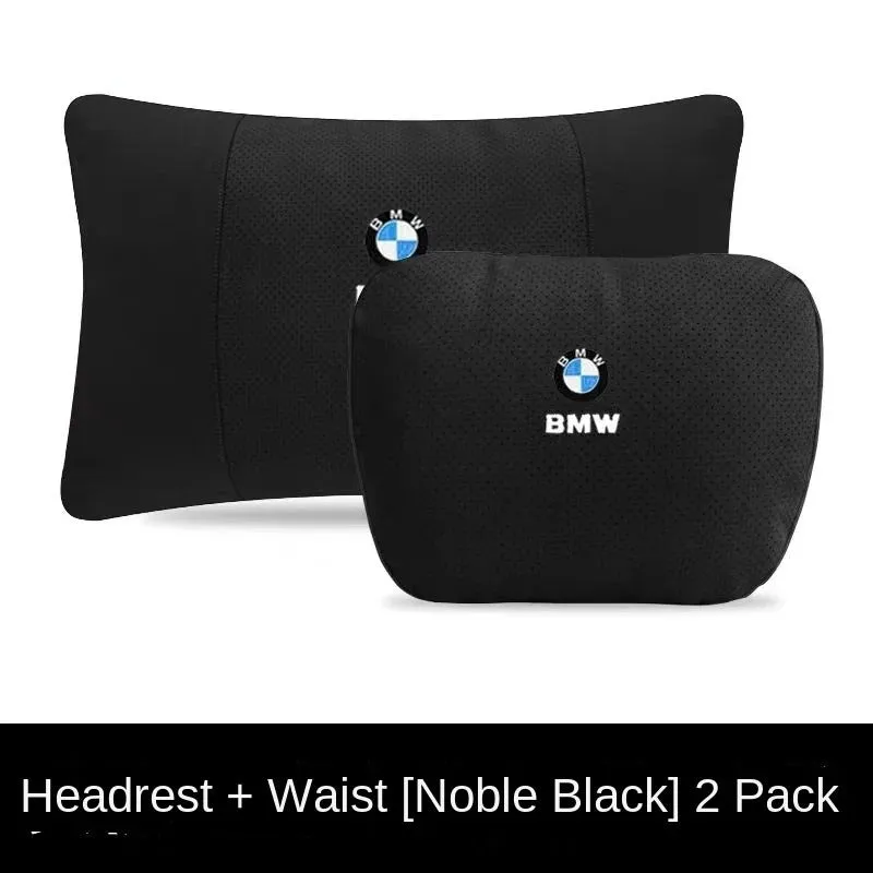 Natural Fiber Car Headrest Neck Pillow & Waist Cushion - Suitable for Car