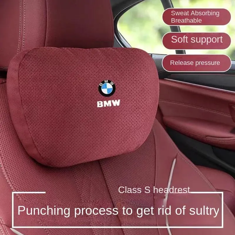 Natural Fiber Car Headrest Neck Pillow & Waist Cushion - Suitable for Car