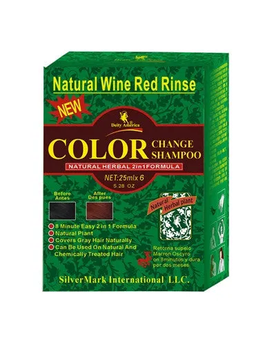 Natural Wine Red Color Rinse (6 single-use packets)