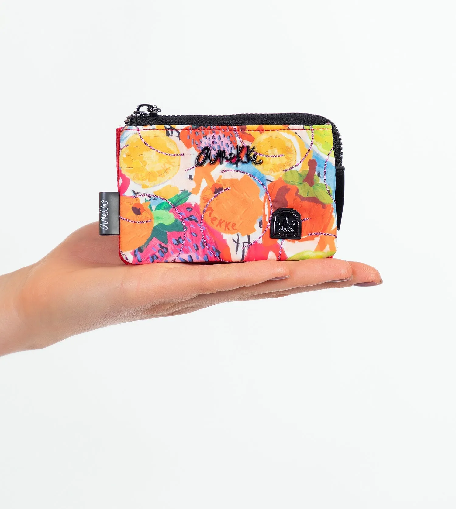 Nature Colors red triple compartment wallet