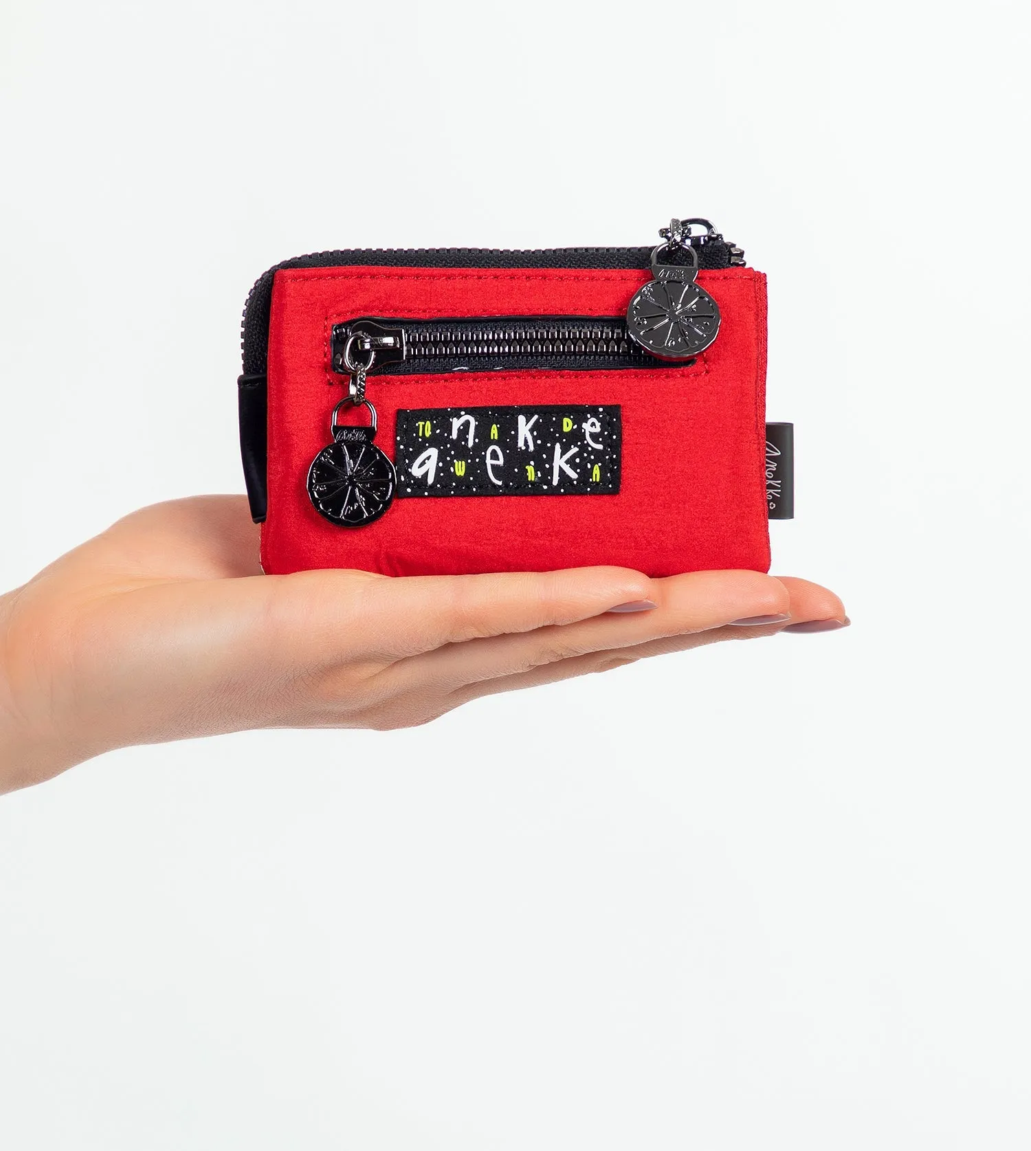 Nature Colors red triple compartment wallet