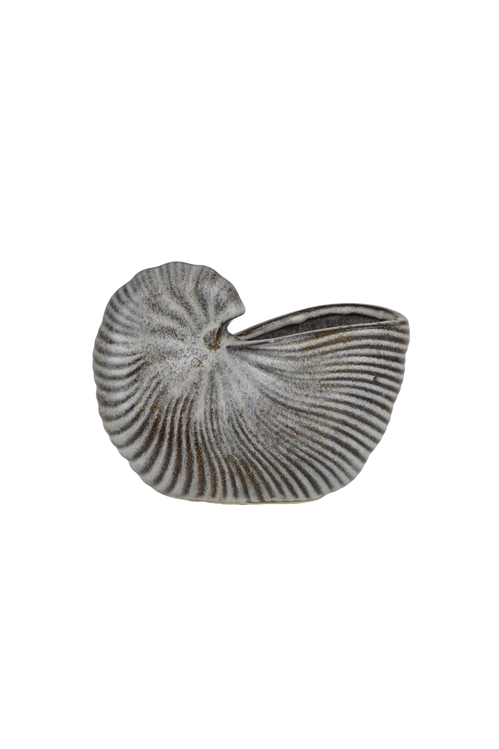 Nautilus Ceramic Planter - Natural