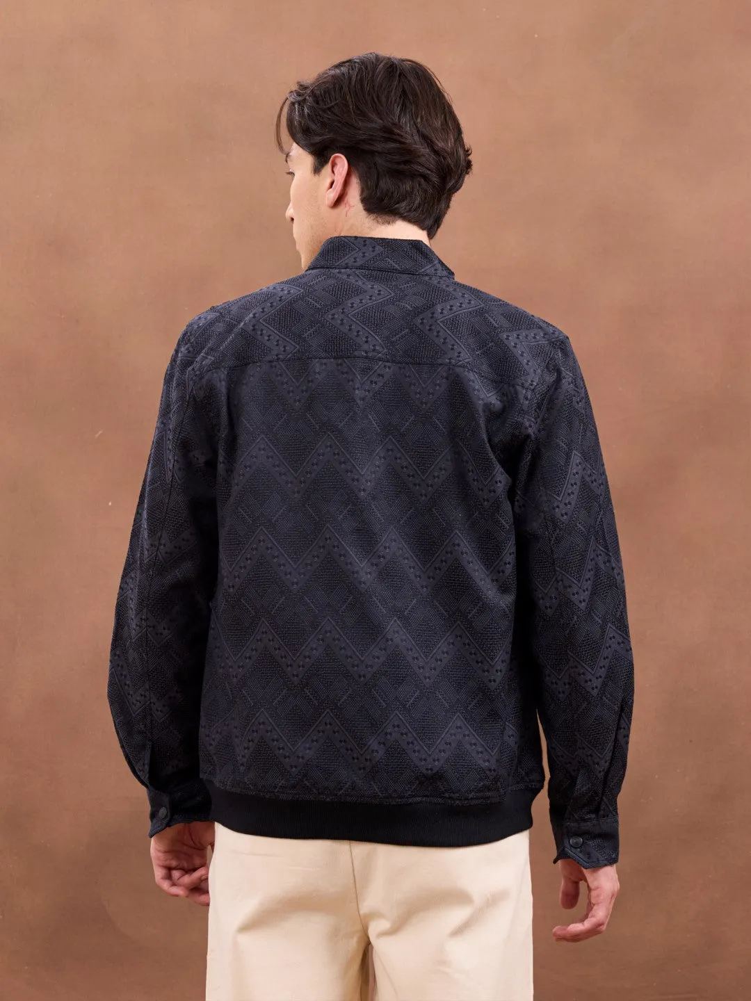 Navy Zipper Jacket