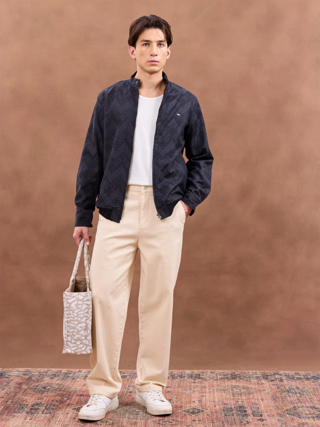Navy Zipper Jacket