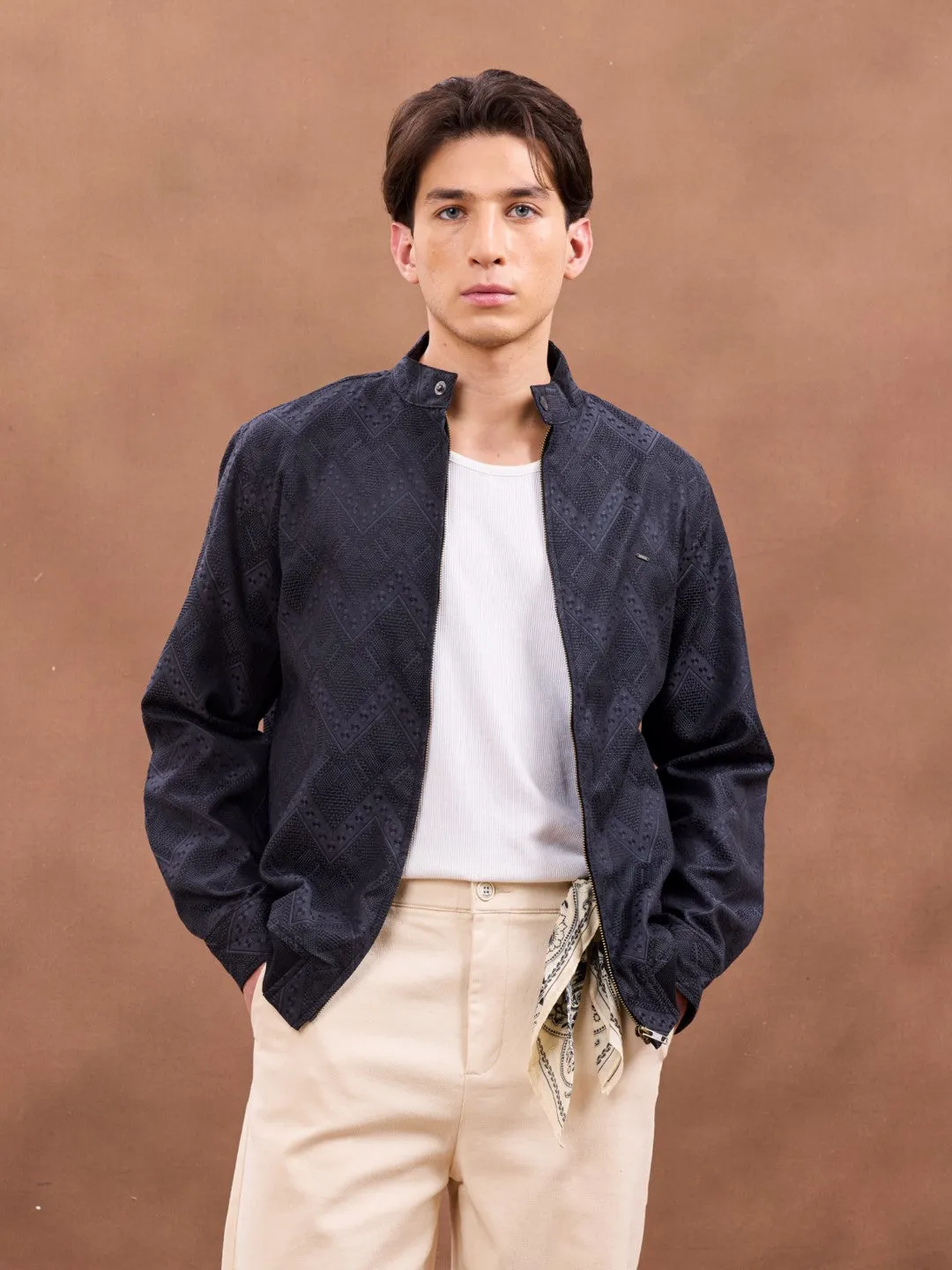 Navy Zipper Jacket