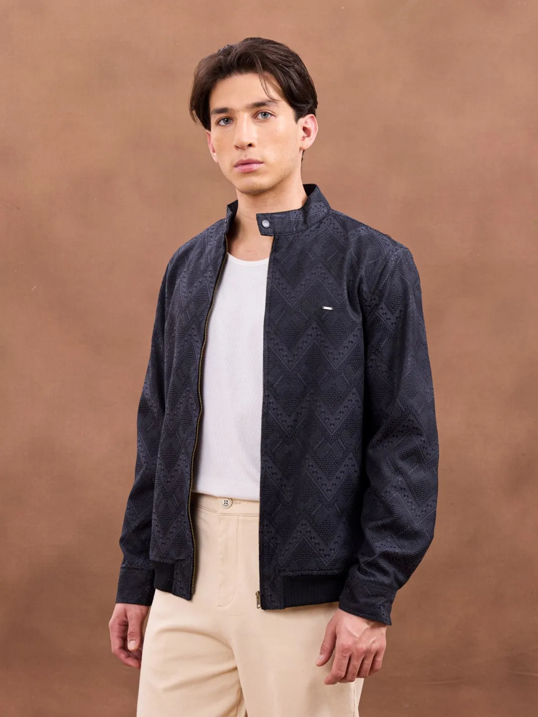 Navy Zipper Jacket