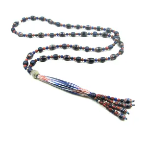 (neck002) Fancy Chevron Bead Necklace