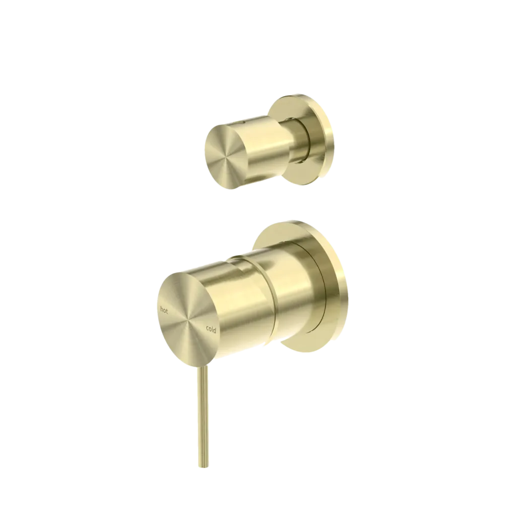 Nero Mecca Shower / Bath Diverter Separate Backplate - Brushed Gold