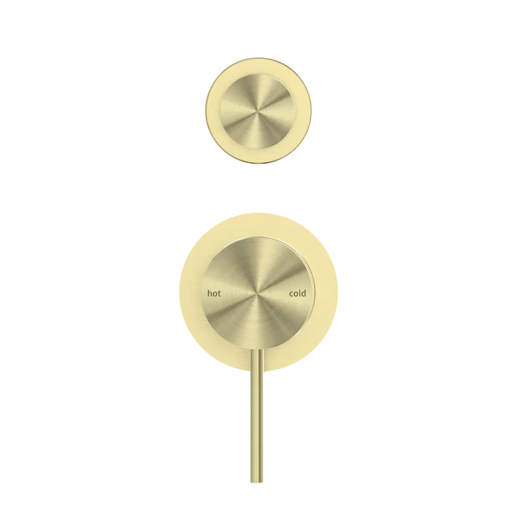 Nero Mecca Shower / Bath Diverter Separate Backplate - Brushed Gold