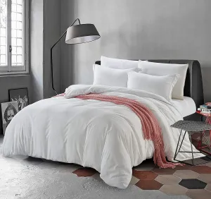 New in package! Home Beyond & HB design - 3 Piece Duvet Cover Set, 1 Duvet Cover with Zipper Closure Corner Ties Plus 2 Pillow Shams, Ultra Soft Lightweight Brushed Microfiber - Fits Queen or Full or Double Size, White