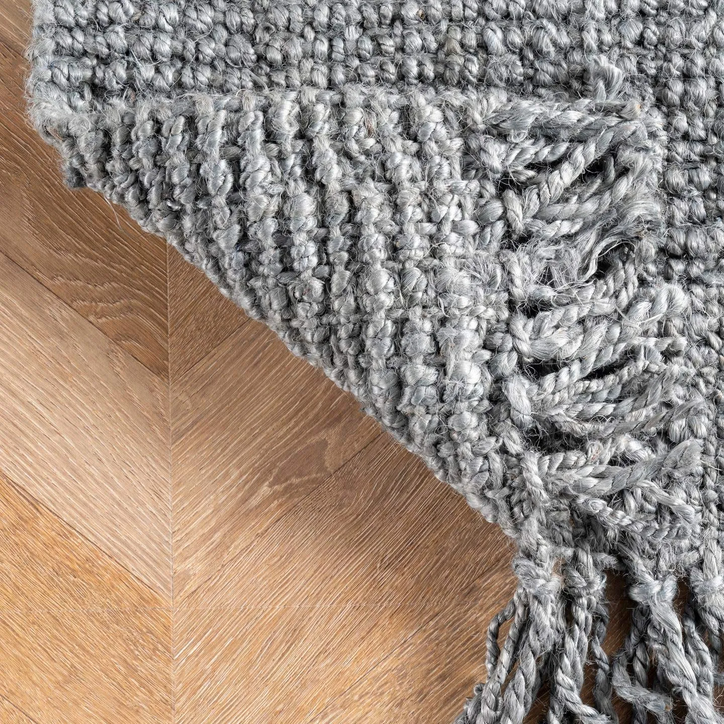 New nuLOOM Handwoven Chunky Loop Jute Area Rug Runner, 2 ft 6 in X 8 ft! Grey! Made in India!