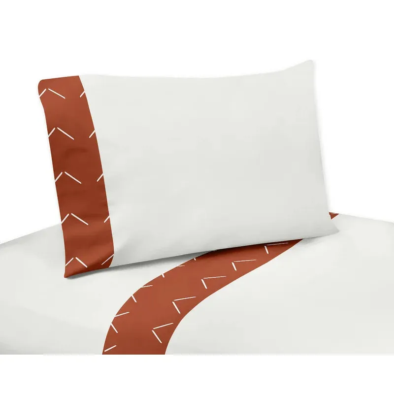 New Wayfair Sweet JoJo Designs 5 Piece Bohemian Arrow Diamond Tuft Orange Collection Toddler Bedding Set! Retails $220 