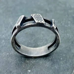 Nichole Collins - Ring - Double Band with Geometric Accents #R521