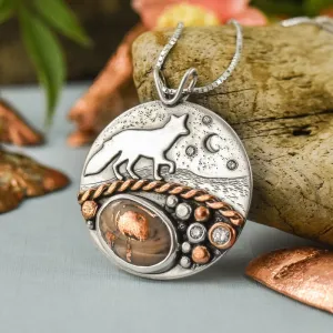Night Steps Copper Lake Superior Agate Wonderland Pendant