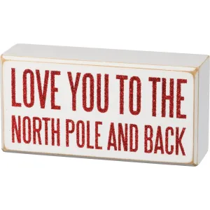 North Pole and Back Christmas Box Sign