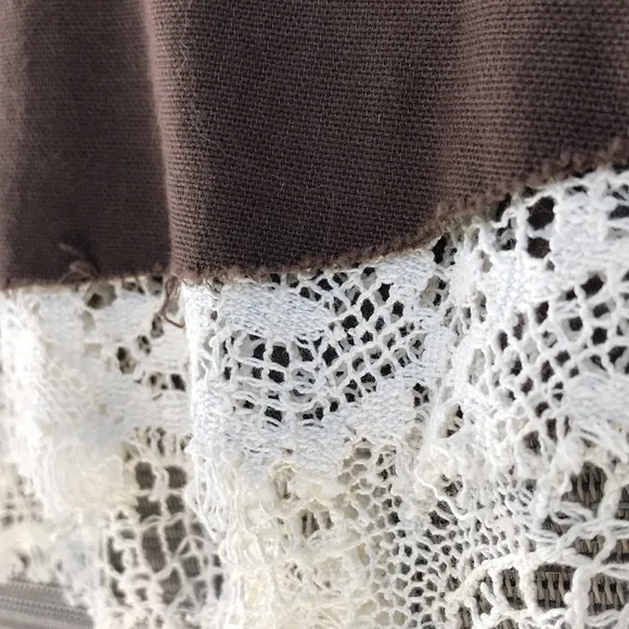 🎯NWOT Robert Rodriguez Linen Ruffle Skirt Brown Size 6