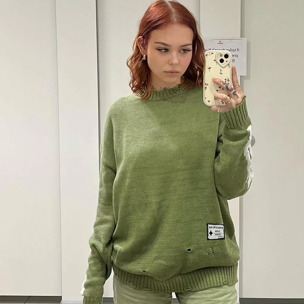 OOC' Street Solid Bone Knit Sweater