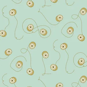 Oracle Bobbins Mint Metallic Fabric A-235-MNG