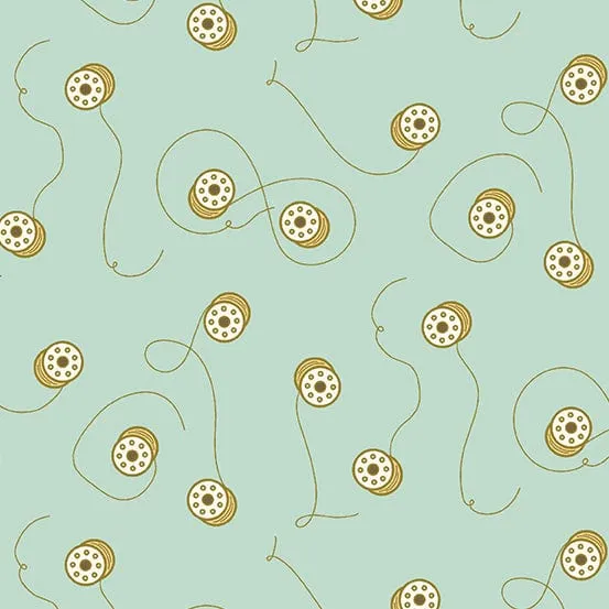 Oracle Bobbins Mint Metallic Fabric A-235-MNG