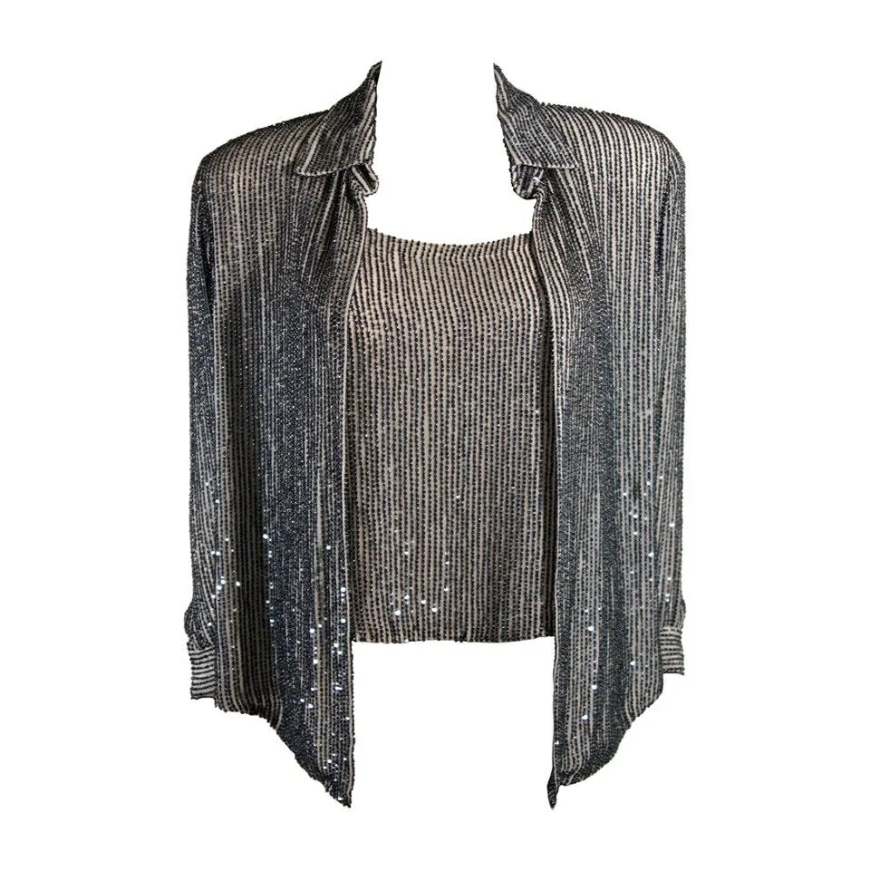 OSCAR DE LA RENTA Evening Blouse and Camisole Size 8