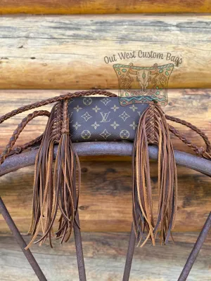 Out West GM Pouch Wristlet/Crossbody Revamped Leather Fringe