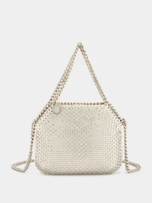 Oyster Crystal Mesh Mini Falabella Tote Bag